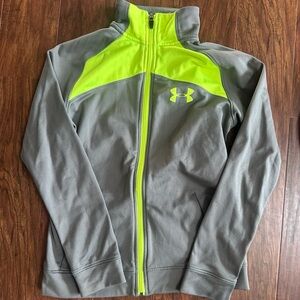 Under Armour Youth Medium Gray and Neon Green Jacket